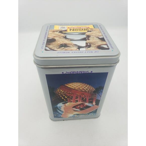 1996 Nestle Toll House 25th Anniversary Walt Disney World Tin Epcot Beauty Beast - Picture 2 of 8